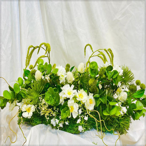 Faux Flower Arrangements in Vase for display purposes only (non-sale)