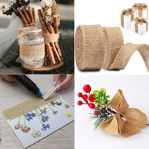 natural burlap roll ribbon