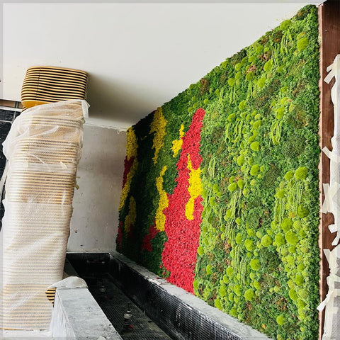 Lush Green Wall Art with Colorful Accents for display purposes only (non-sale)