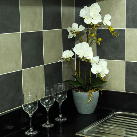 Lifelike orchid plants
