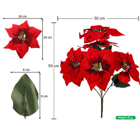 5Heads Red Christmas Flower