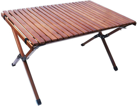 compact folding wooden table