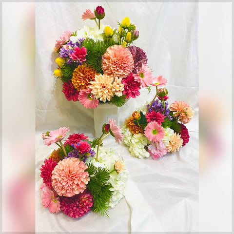 Faux Flower Arrangements in Vase for display purposes only (non-sale)