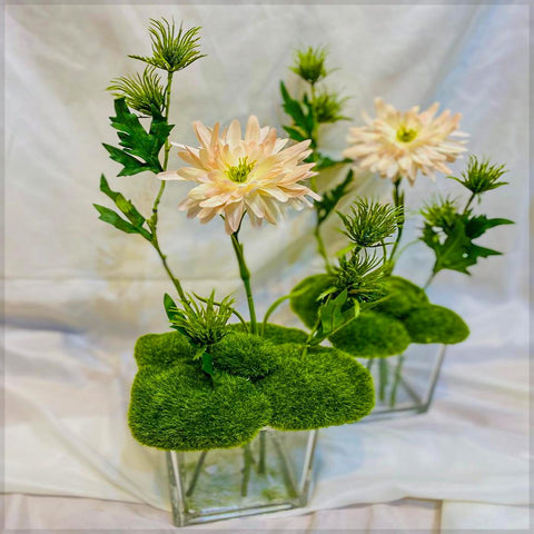 Faux Flower Arrangements in Vase for display purposes only (non-sale)