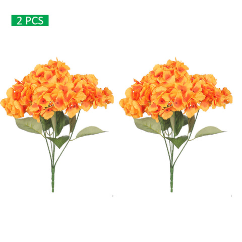 2-Packs 5 heads Silk Hydrangea Flower