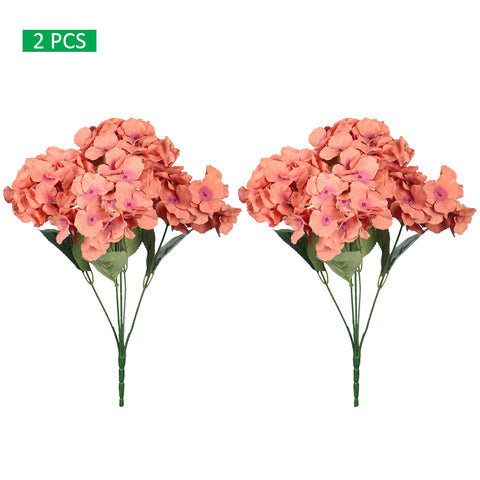 2-Packs 5 heads Silk Hydrangea Flower