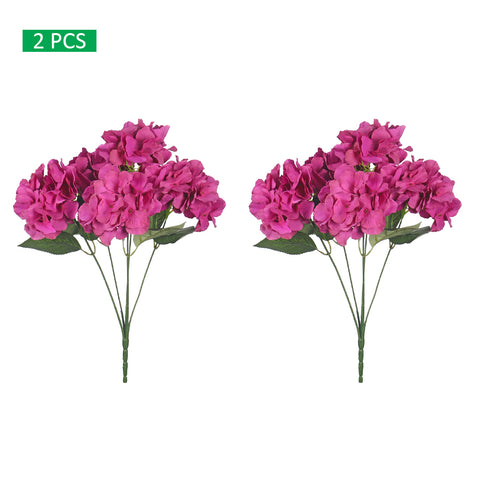 2-Packs 5 heads Silk Hydrangea Flower