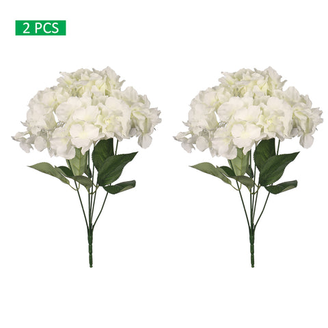 2-Packs 5 heads Silk Hydrangea Flower