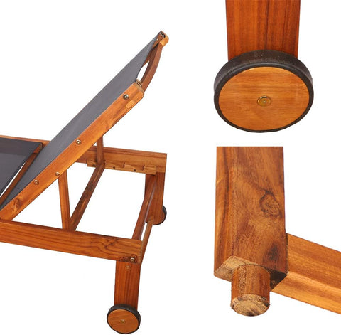 Effortlessly enjoy the sunshine with our Sun Lounger with Adjustable Positions.
