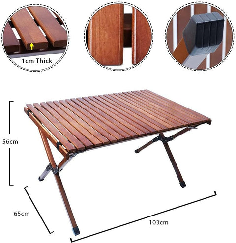 outdoor wooden table