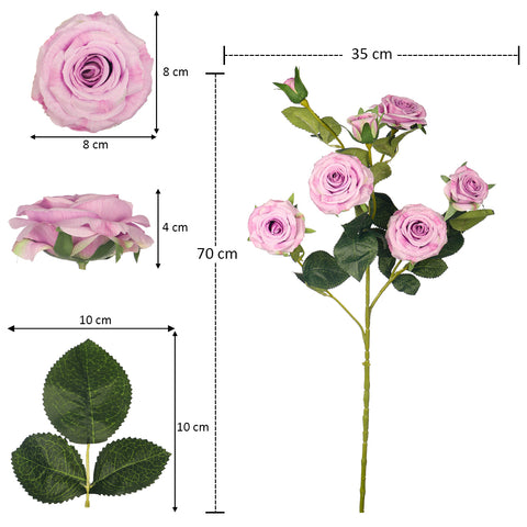 Artificial Long Single Stem Rose Flower (without vase)