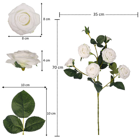 Artificial Long Single Stem Rose Flower (without vase)