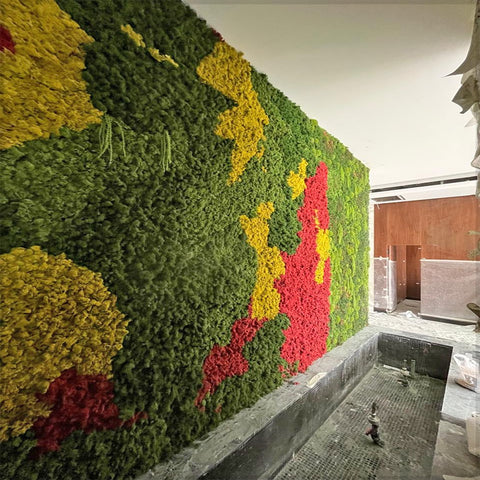 Lush Green Wall Art with Colorful Accents for display purposes only (non-sale)