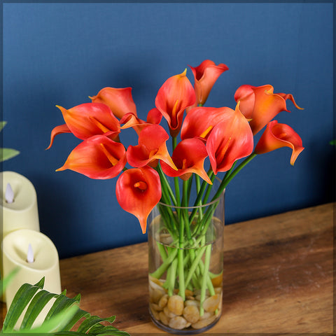 Artificial Mini Calla Lilies Flowers (without vase)