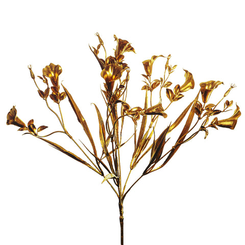 Artificial Golden Calla Bunch(Without Vase)