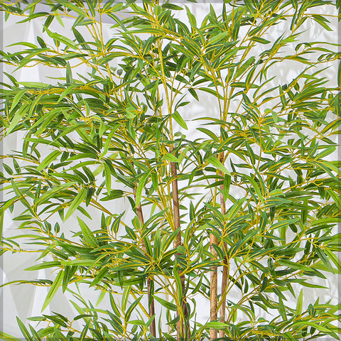 Artificial Bamboo Plant With Natural Dried Stems(with black nursery pot)