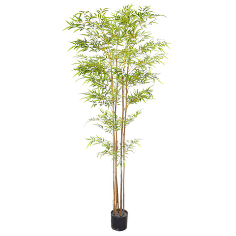 Artificial Bamboo Plant With Natural Dried Stems(with black nursery pot)