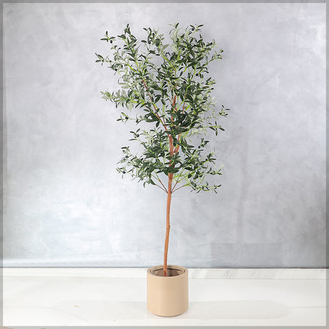 Artificial Olive Plant 180cm Tall(with black nursery pot)
