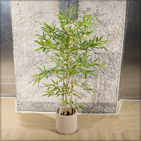 Faux Bamboo Plants(with black nursery pot)