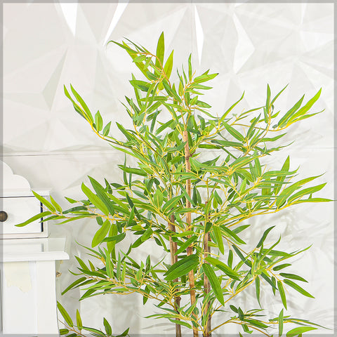 Faux Bamboo Plants(with black nursery pot)