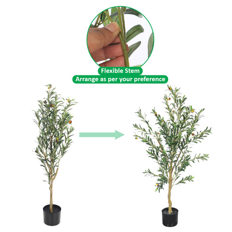 Plastic olive plant