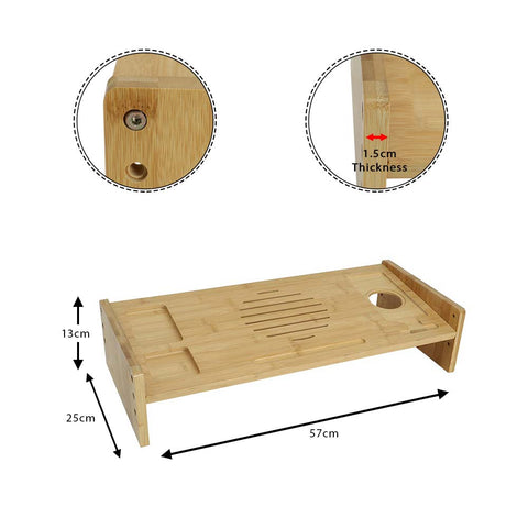 wooden monitor stand