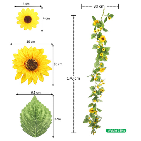 Artificial Hanging Sunflower Garland