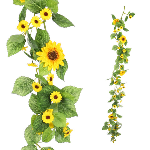 Artificial Hanging Sunflower Garland