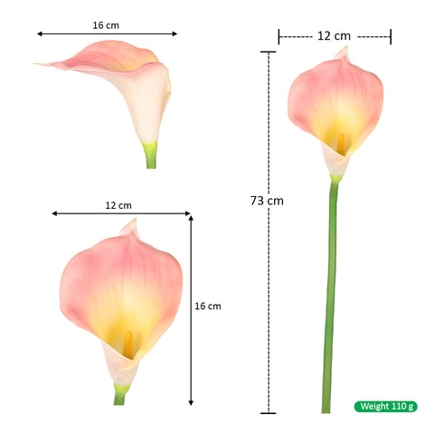 Artificial Calla Lilies Flowers Single Stem (without vase)