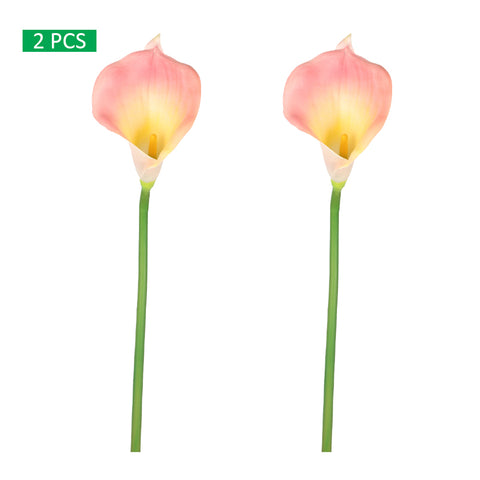 2-Packs Artificial Calla Lilies Flowers(without vase)