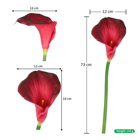 Artificial Calla Lilies Flowers Single Stem (without vase)