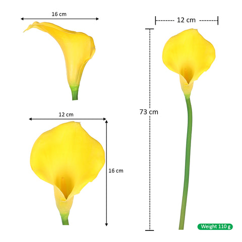 Artificial Calla Lilies Flowers Single Stem (without vase)