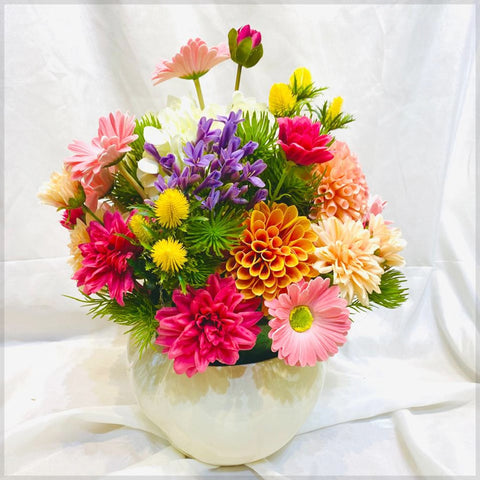Faux Flower Arrangements in Vase for display purposes only (non-sale)