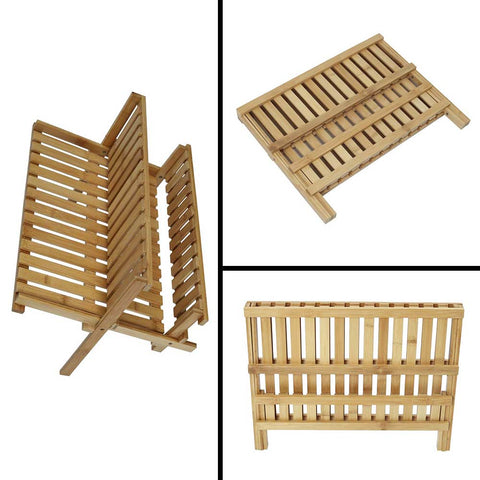 Wood Folding Dish Drainer