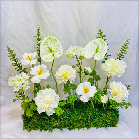 Faux Flower Arrangements in Vase for display purposes only (non-sale)