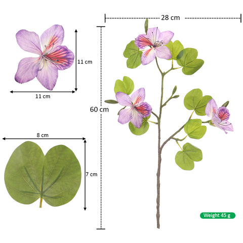 Artificial Bauhinia Flower Single Branch(without vase)