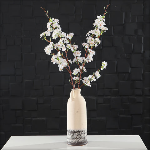 White Artificial Silk Cherry Blossom