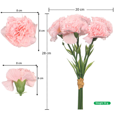 Artificial Carnation Flower In a Bunch
