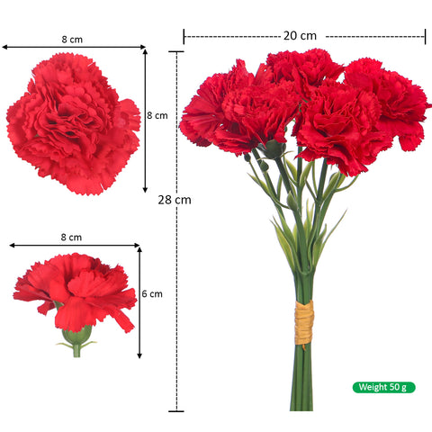 Artificial Carnation Flower In a Bunch