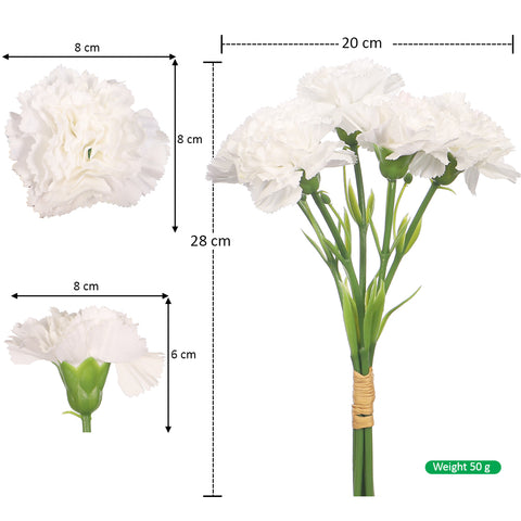 Artificial Carnation Flower In a Bunch