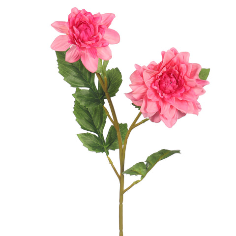 2Heads Artificial Dahlia Flower Stem