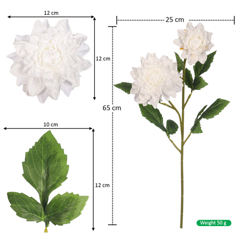 2Heads Artificial Dahlia Flower Stem
