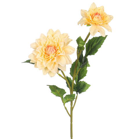 2Heads Artificial Dahlia Flower Stem