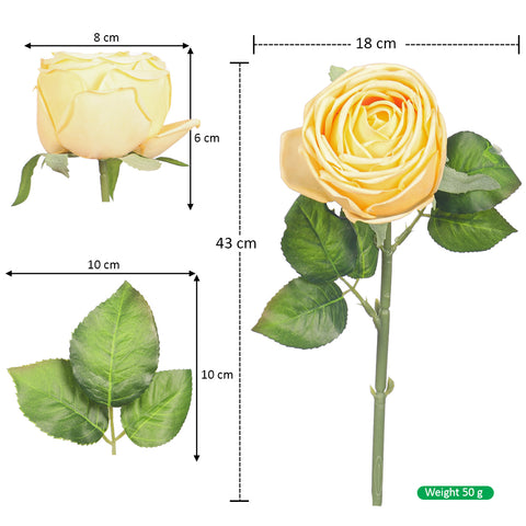 Artificial Single Rose Stem