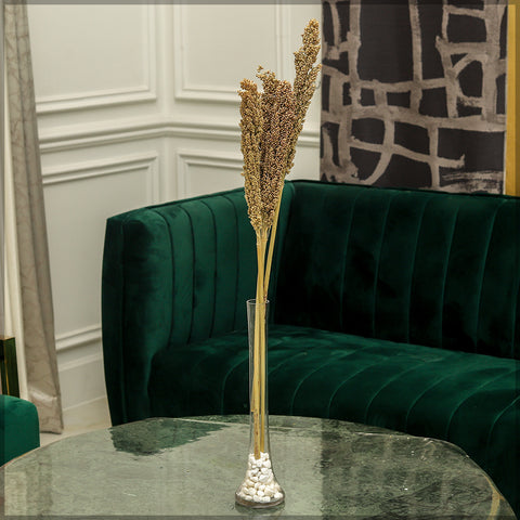 Natural sorghum flowers for vase