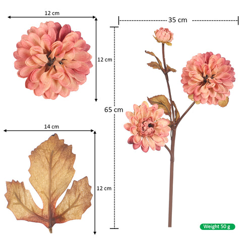Artificial 3Heads Dahlia Flower