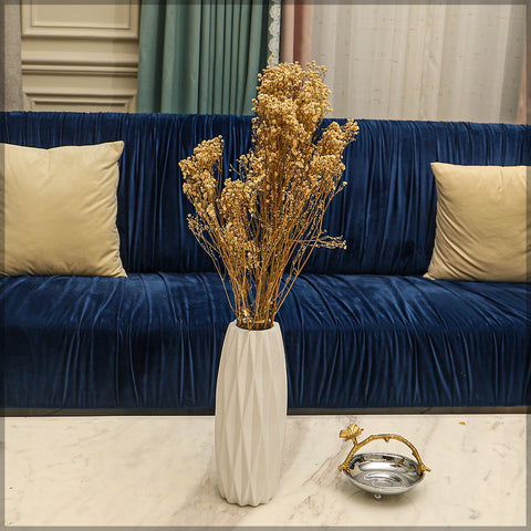 rustic dried gypsophila in vase