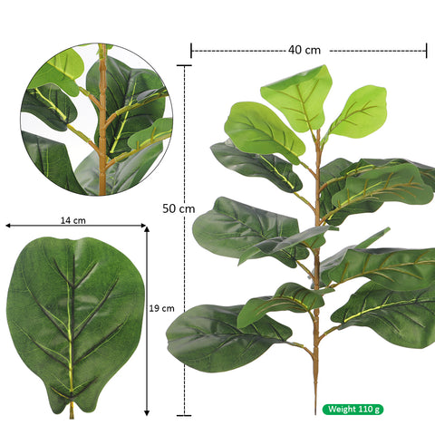 Artificial fiddle leaf