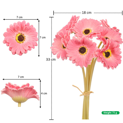 7 Heads Artificial Daisy Flowers with Stems