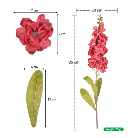 Artificial Silk Delphinium Flower Single Stem(without vase)